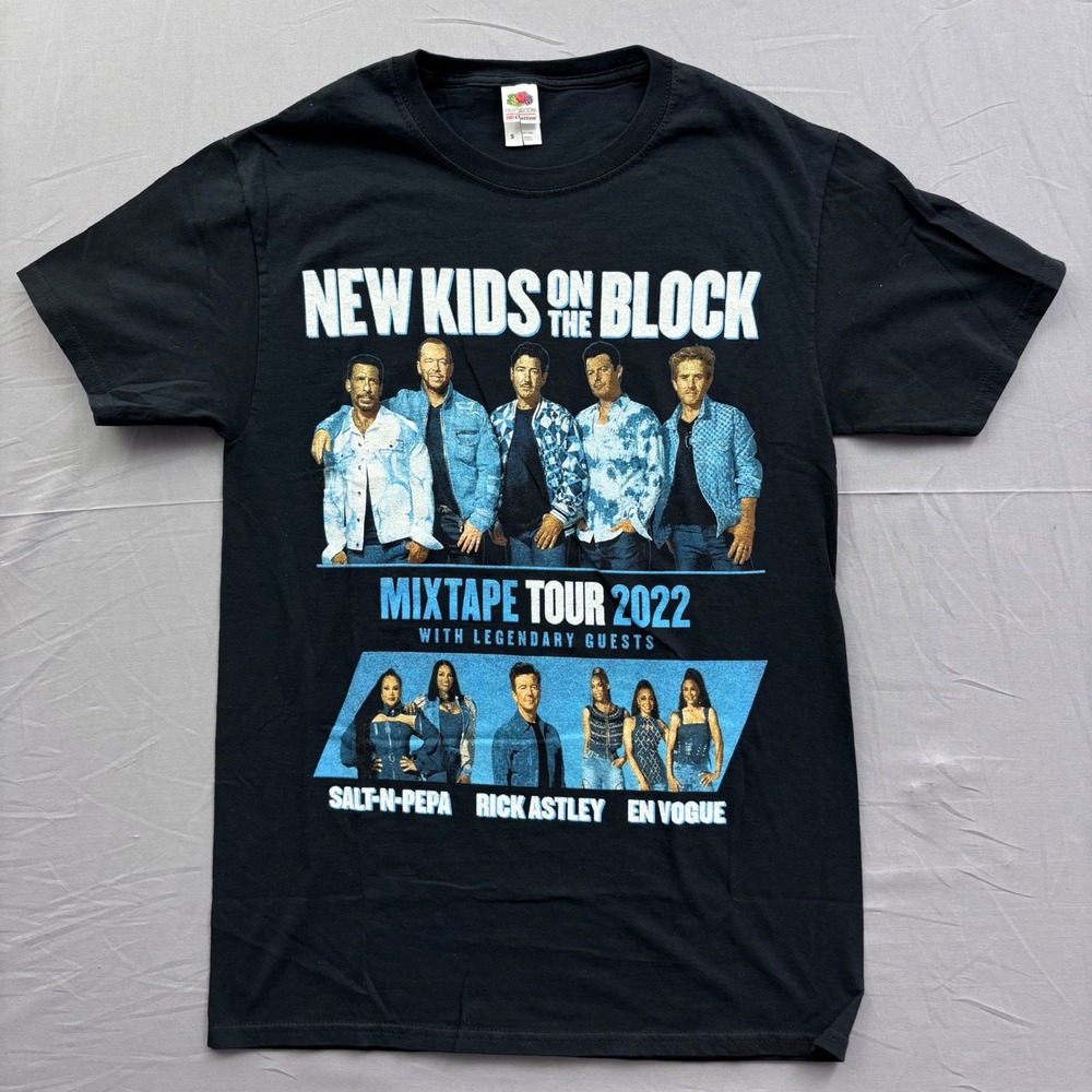 NKOTB New Kids On The Block Mixtape Tour 2022 T-Shirt Mens S Salt-N-Pepa Black